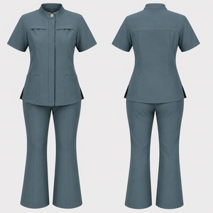 Ensemble d'uniformes médicaux pour femmes, vêtements de soins infirmiers, tenues de travail pour le personnel hospitalier avec pantalon, fournisseur en gros - Product Image 5