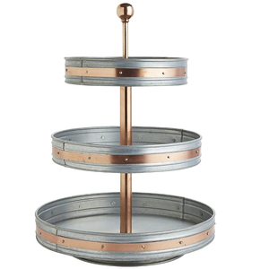 Support à gâteau en métal à quatre niveaux avec poignées en corde, plateau de service réutilisable pour desserts, présentoir de fête, support à cupcakes - Product Image 4