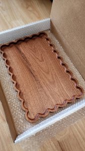 Handmade Wooden Food Serving Tray Irregular Shape Dishes Rustic <b>Decorative</b> <b>plate</b> for Restaurant Hotel and Home Use - Product Image 6