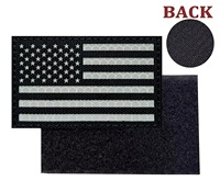 Patch rectangulaire en tissu tissé avec drapeau américain, à thermocoller, brodé, fond camouflage, à coudre