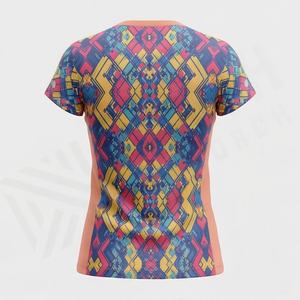 Camiseta de Manga Corta para Mujer de Alta Calidad, Color Personalizado, Ropa de Verano, Servicio Personalizado, Diseño Simple, Transpirable - Product Image 2