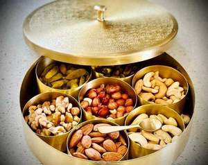 Brass Polish <b>Storage</b> <b>Box</b> for Seeds & Spice Eco-Friendly Handmade Gift From Haxagon International-Kitchen Table Decor - Product Image 6