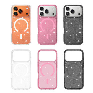 Funda Transparente Antigolpes con Brillantina para Teléfono, TPU + Acrílico, Protectora para iPhone 17 / 16 / 15 Pro Max - Product Image 2