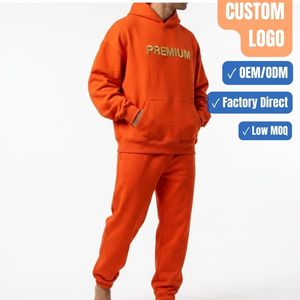 OEM Private Label Cotton Tracksuit Custom Hoodie Jogger <b>Set</b> for Clothing Startups - Product Image 1