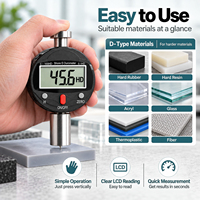 Testeur de dureté numérique 0-100HD Shore D avec écran LCD et poinçon en acier inoxydable - OEM disponible