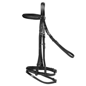 Bridon d'équitation anglais de qualité supérieure, anatomique, rembourré en cuir souple, confortable, pour l'équitation. - Product Image 3