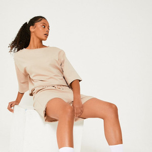 2026 Premium Summer Casual Streetwear Top and Shorts <b>Set</b> Ladies Quick Dry Lightweight Breathable Cotton Daily Wear <b>Set</b> - Product Image 4