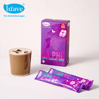 Café instantané vietnamien de qualité supérieure 100% du fabricant, saveur caramel au sel, 20g x 8 sticks, marque privée et OEM, 8 paquets UHT