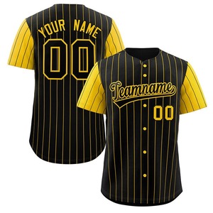 Nueva Camiseta de Béisbol Cosida con Bordado, Uniforme Juvenil con Estampado, Uniforme de Béisbol con Botones, Camisetas Lisas al por Mayor - Product Image 3