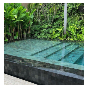 Black Lava Paving <b>Stone</b> Tiles for Garden Path and Pool - Product Image 5