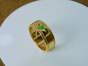 Bague Cœur Émeraude avec Pendentif Halo, Bijoux de Luxe, Cadeau Élégant pour Femme, Argent Sterling 925 Plaqué Or 14K - Product Image 4