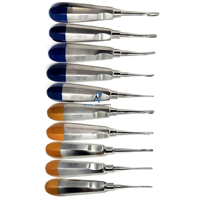 Juego de Elevadores Dentales Luxadores Rectos y Curvos, Osteótomos, Periotómos, Extractores Apicales para Extracción de Raíces, Kit de Instrumentos Quirúrgicos, 10 Piezas - Product Image 6