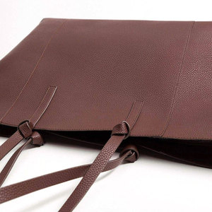 Salva Leather <b>Ladies</b> Genuine Leather Tote Bag Arcuate Shoulder Strap Customized Wholesale 2025 New Vintage Minimalist Style 21L - Product Image 5