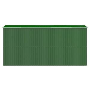 Abri de jardin en acier galvanisé vert de 75.6 po x 173.2 po x 87.8 po pour le rangement - Product Image 5