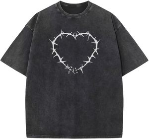 เสื้อยืดโอเวอร์ไซส์ทรงหลวมสำหรับผู้ชายและผู้หญิง ผ้าฝ้าย 100% ระบายอากาศได้ดี เป็นมิตรกับสิ่งแวดล้อม สไตล์วินเทจ สตรีทแวร์  รับสั่งทำพิเศษ - Product Image 2