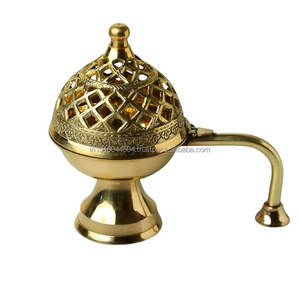 Brass Incense <b>burner</b> with Detailed Antique Craftsmanship for Daily Mindfulness and Relaxation - Product Image 5