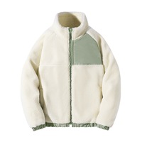 Veste polaire tactique Sherpa épaisse et chaude pour homme, personnalisable avec logo, idéale pour l'hiver et le travail en extérieur, avec fermeture éclair et imprimé dessin animé