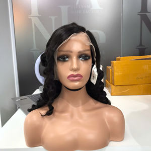 100% Vietnamese Raw <b>Hair</b> Wig Super Quality Deep Wave Natural Black <b>Color</b> Wholesale High Quality Product - Product Image 4