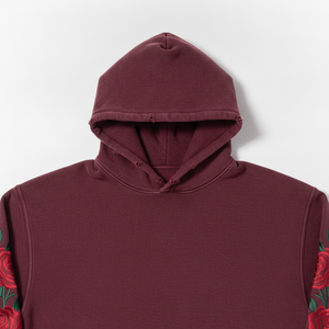 Sweat à capuche unisexe en molleton 100% coton, respirant, coupe ample et oversize, longueur standard, avec fermeture éclair, effet délavé et usé - Product Image 3