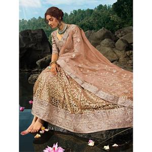 ชุดเดรสแต่งงานสุดหรูชุดออกงาน zari สีน้ำตาลสุดหรู - Product Image 5