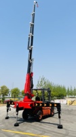 Chariot élévateur hydraulique avec grue montée à l'arrière, moteur, boîte de vitesses pour la manutention de matériaux lourds, équipement de levage de construction 360