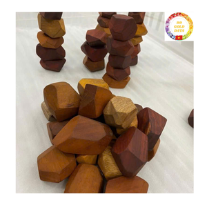 Juego Educativo de 10 Piedras Apilables de Madera Natural Tumi Ishi, para Niños de 5 a 7 Años, para el Hogar, la Escuela y el Jardín de Infancia - Product Image 1