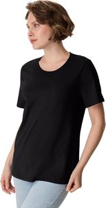 <b>Women's</b> <b>Black</b> Crew Neck Short Sleeve Regular Fit Cotton Jersey T-<b>Shirt</b> Casual Solid Color All Seasons Breathable - Product Image 2