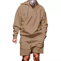 Ensemble de survêtement personnalisé pour homme, hiver, streetwear, jogging, manches longues, deux pièces, OEM, respirant, 100% coton molletonné, haute qualité