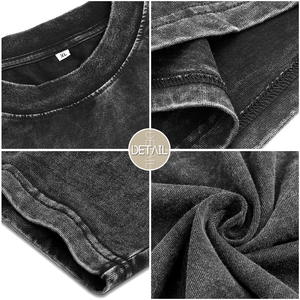 Camisetas Gráficas Estampadas DTG para Hombre, Tallas Grandes, Estilo Vintage Lavado Ácido, Personalizadas, Oversize, 100% Algodón, Antiarrugas, Secado Rápido - Product Image 5