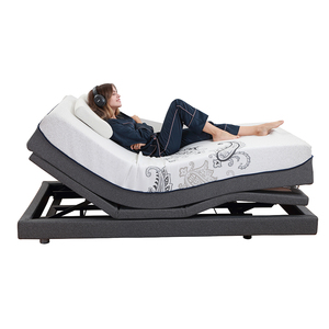 Système à deux moteurs de taille personnalisée Massage des pieds de la tête Port de charge USB Position de la mémoire <span class=keywords><strong>Lit</strong></span> électrique réglable avec entourage - Product Image 4
