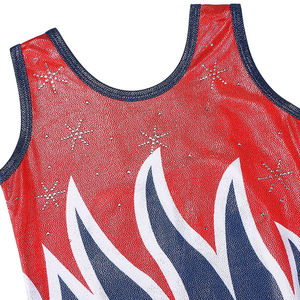 Justaucorps de danse professionnels en strass par sublimation pour adultes et filles, en polyester, pour gymnastique rythmique, fourniture OEM - Product Image 3