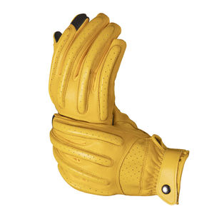 Guantes de Motociclismo de Cuero Amarillo, Transpirables, con Pantalla Táctil, Largos hasta la Muñeca, para Uso en Exteriores en Invierno - Product Image 1