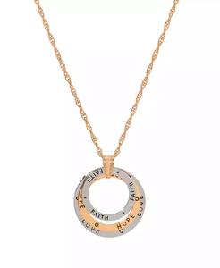 Two-Tone Love Hope Faith Tri <b>Ring</b> <b>Necklace</b> | 2028 - Product Image 1