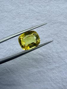 Saphir Jaune Corindon de Laboratoire Taille Brillant Forme Coussin 9/12mm pour Bague de Collection Luxe Pierre Centrale Prix de Gros Fournisseur - Product Image 2