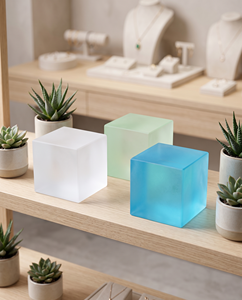 Meilleures ventes Présentoir en acrylique transparent écologique Riser Block Bijoux et parfums avec logo Collection Stand for shop - Product Image 3