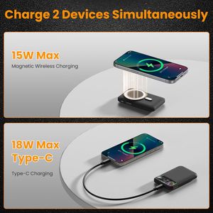 Batería Externa Inalámbrica Magsafe de 10000 mAh, Cargador Rápido Portátil de 18 W con Función Magnética, Compatible con Teléfonos IOS Serie 15/14/13/12 y Más - Product Image 3