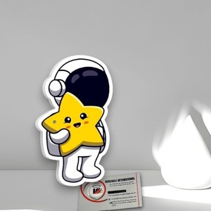 Cute Star Astronaut Sticker Yellow Eyelash Extension Tiles Pallet Acrylic Magnetic Lash Tile Flower Heart Style Beauty Tool - Product Image 3