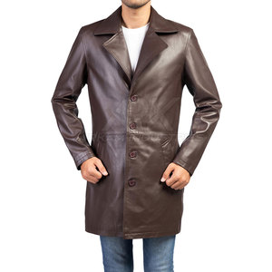 Manteau en cuir de haute qualité, sur mesure, prix de gros, manteau en cuir pour homme avec une finition élégante et une coupe confortable - Product Image 6