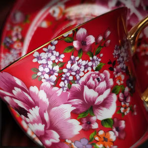 Taza y Platillo de Café de Cerámica de Lujo de Buena Calidad, Impresos con Transferencia de Agua, Regalos Promocionales Novedosos de Taiwán - Product Image 6