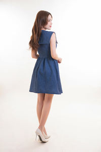 Femmes été Midi longueur nuisette robe jeune Style décontracté coupe ample taille naturelle respirant écologique de haute qualité - Product Image 3