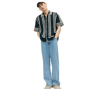 Men’s Lightweight Cotton Rich Abstract Design Shirt Relaxed Fit Button <b>Down</b> Summer Fashion - Product Image 4