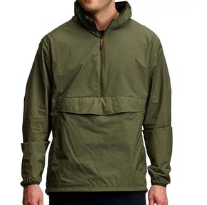 Veste à capuche d'extérieur pour homme, haute qualité, respirante, imperméable, avec empiècements, grande taille, personnalisable, demi-zip avant, en polyester - Product Image 1
