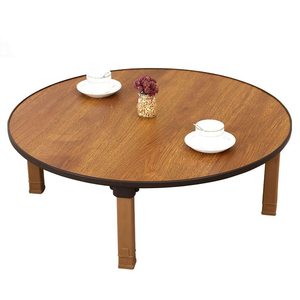 Mesa Redonda Plegable para Té y Café, Estilo Japonés, Mesa Baja para el Suelo, Escritorio de Estudio para Dormitorio, Ventanal, Sala de Té Tatami - Product Image 1