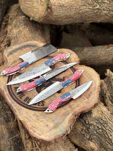 Premium Damascus Pattern Kitchen <b>Knife</b> <b>Set</b> Custom Decorative Handle Chef <b>Knife</b> Collection Wholesale - Product Image 4