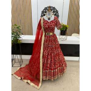 Lehenga Choli bordado elegante para bodas y ocasiones especiales - Product Image 4