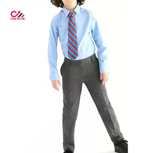 Customized High Quality Primary School Children's Uniforms Unisex 3 Pieces <b>Set</b> Suit <b>Sweater</b> Vest Shirt Pant 100% Polyester - Product Image 1