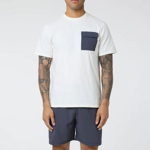 Econex Sports Men's Casual Summer Two-Piece <b>Set</b> Color Blocking Shorts & Shirt Cotton Blend Knitted Fabric Quick Dry - Product Image 4
