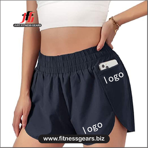 Pantalones Cortos Deportivos de Yoga, Gimnasio, Baile, Entrenamiento, Running, Transpirables, con Cierre de Cremallera, para Mujer, JUST FITNESS, Ofertas de Verano - Product Image 1