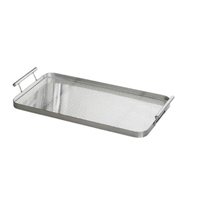 Plateau de service classique pour collations et desserts, fabriqué par un grossiste indien, en aluminium avec poignées métalliques personnalisées