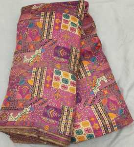 Tissu Jacquard Banarasi Premium Brodé à Motifs Floraux 100% Polyester Séchage Rapide Enduit PA Léger Non Cousu pour Femme - Product Image 3